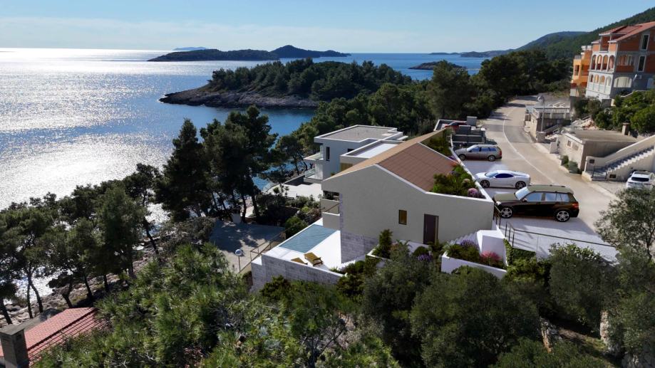 Korčula, ekskluzivna dvojna villa uz more, 170 i 190 m2 (prodaja)