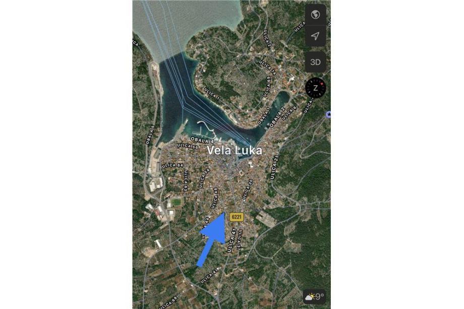 Vela Luka- Centar, Građevinsko zemljište 484m²