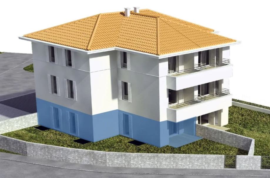 Otok Krk, novogradnja, apartman ( stan )  67 m2  +   vrt  138 m2.