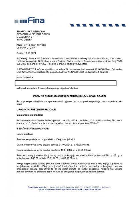 Kuća Novi Bolman, 84.00 m2 (prodaja)