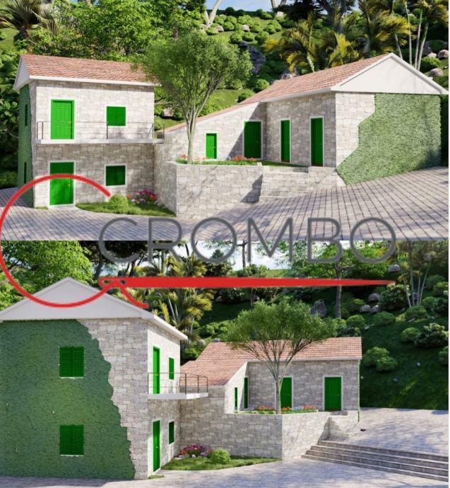 Pelješac, dvije kamene kuće tlocrtno 120 m2 za obnovu (prodaja)