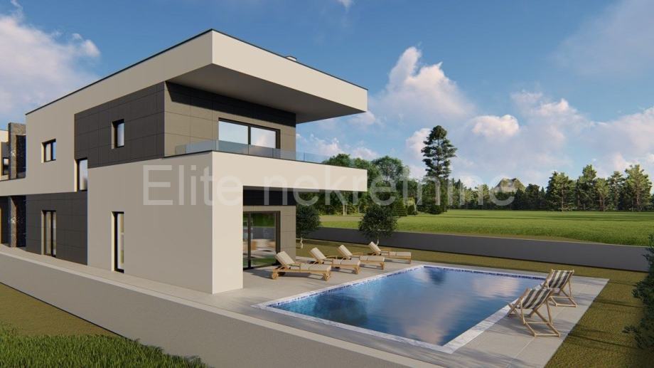 Marčana - okolica Pule, moderna villa s bazenom, 8km do mora! (prodaja)