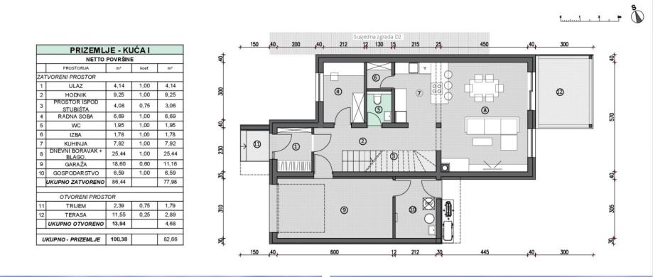NOVOGRADNJA kuća u nizu I- 162,01+ garaža+ okućnica od 276,50m2 (prodaja)