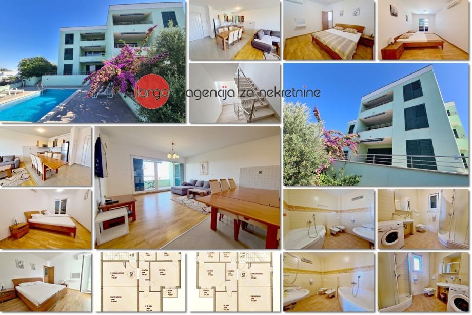 OKRUG GORNJI Tri etaže, bazen, 6 stanova, namještena 780 m2 (prodaja)