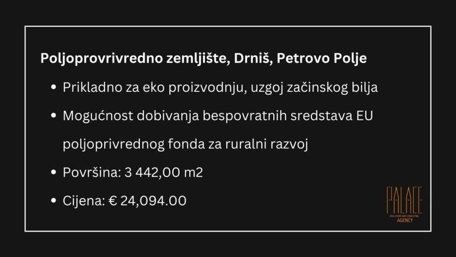 Prilika Plodno poljoprivredno zemljište, Petrovo Polje, Drniš