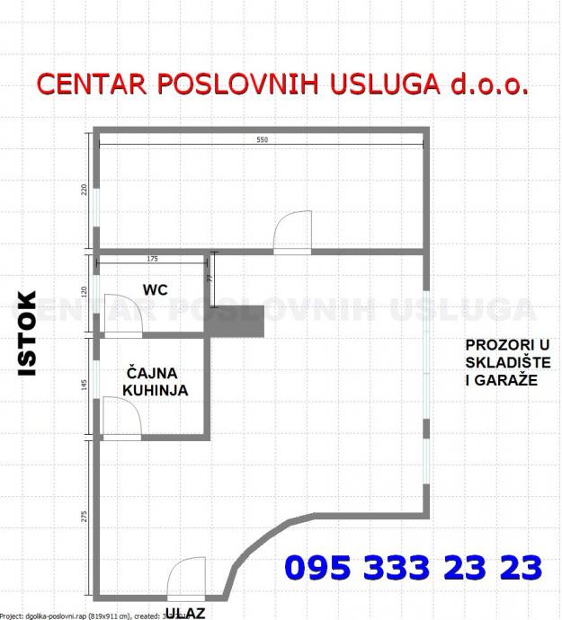 Poslovni prostor: Zagreb (Voltino), uredski, 38 m2 (iznajmljivanje)