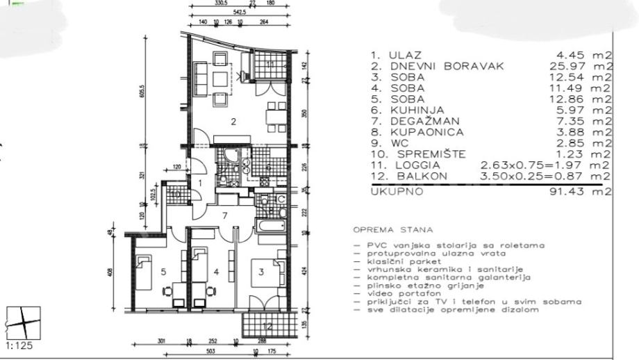 SESVETE / SESVETSKI KRALJEVEC / ČETVEROSOBNI STAN 2190 €/m2 (prodaja)