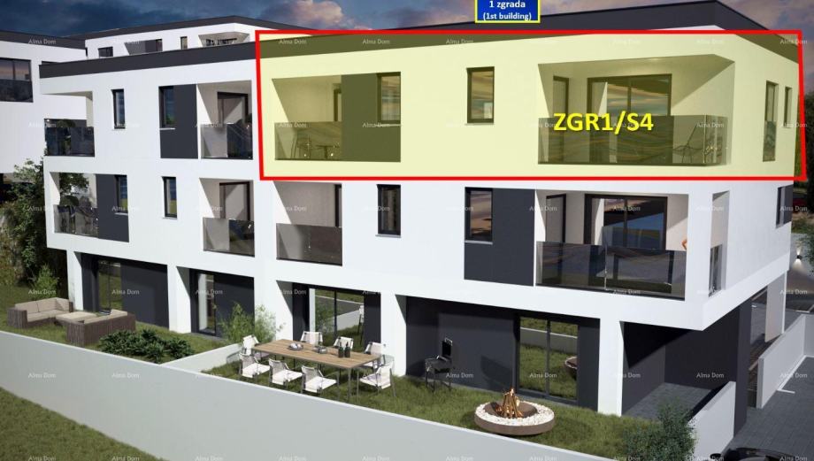 Stan Pula, Šijana, penthouse ZGR1/S4, 103.28m2 u projektu od 9 stamben (prodaja)
