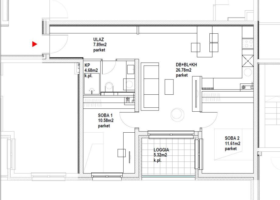 Stan Zagreb (Dubrava), 65.53 m2, novogradnja (prodaja)