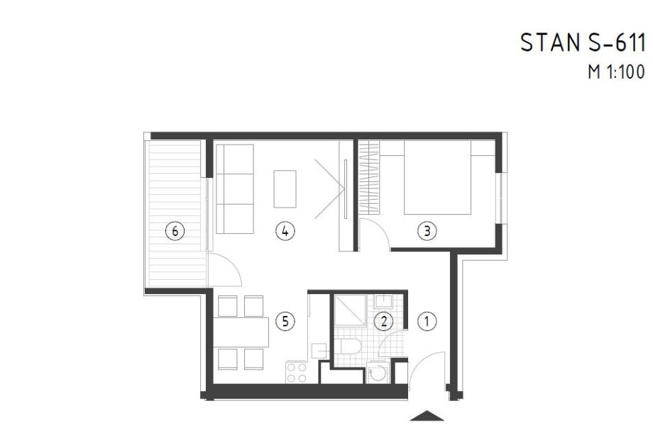 Stan Zagreb, Dubrava Centar, 49.00 m2, novogradnja (prodaja)