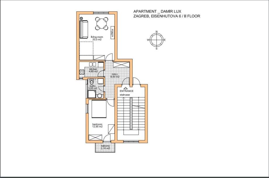 ZagrebMaksimir,55m2, Shortterm apartment for weekly / monthly rental