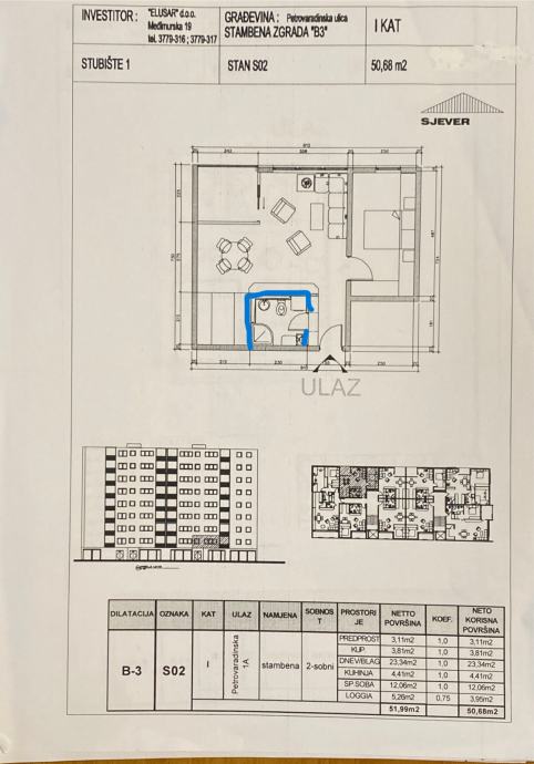Stan: Zagreb (Prečko Petrovaradinska 1A), 50.00 m2 (prodaja)