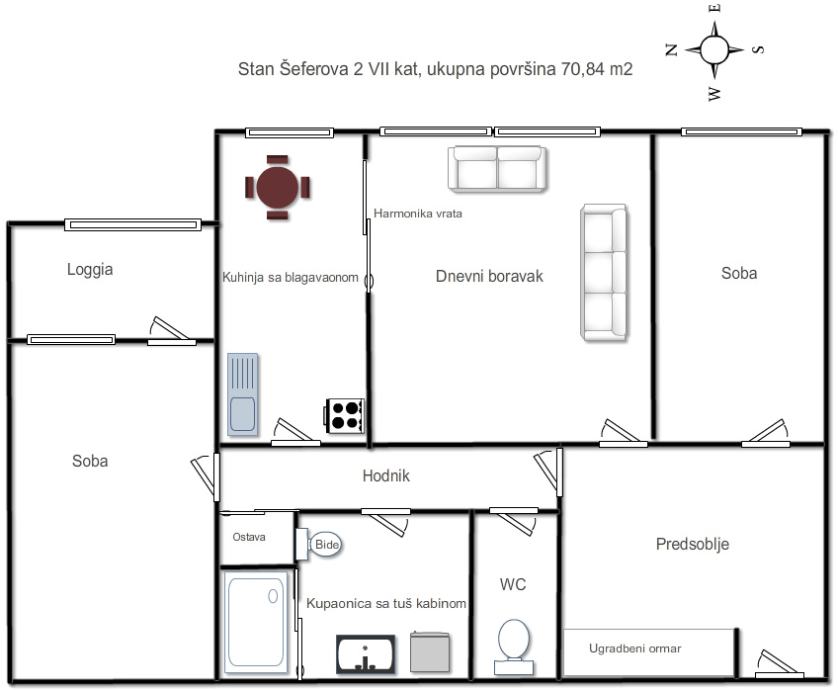 Stan: Zagreb (Ravnice), 70.84 m2 (prodaja)
