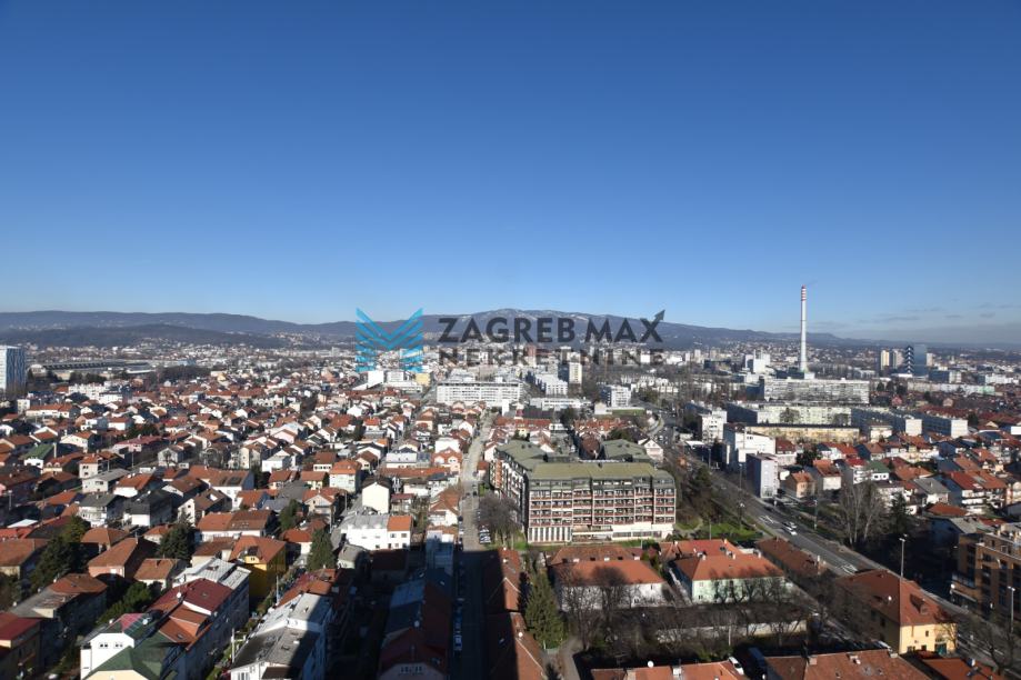 TREŠNJEVKA, Ozaljska - Neboder, 21. kat, pogled na grad i Sljeme (prodaja)