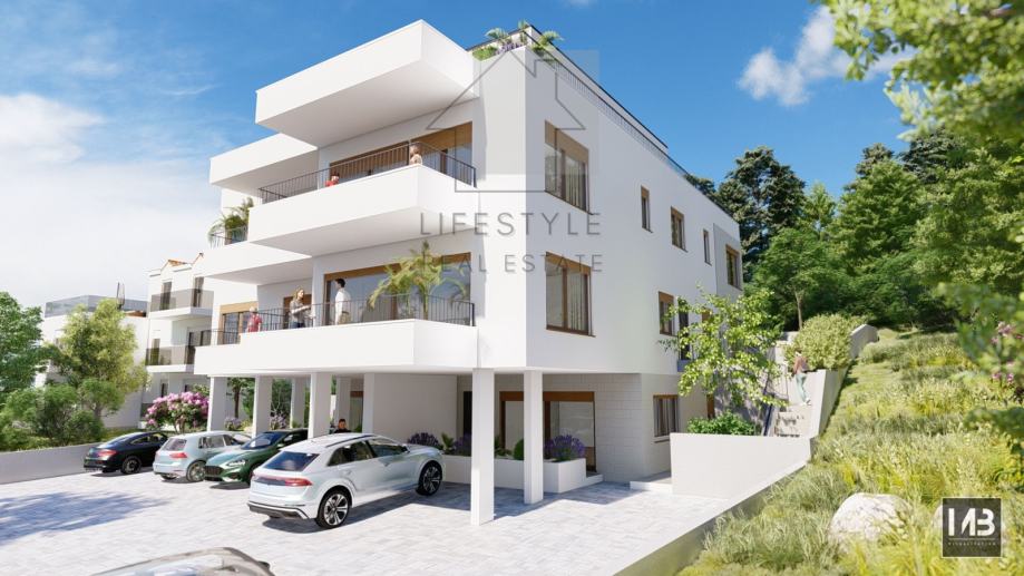 Trosobni stanovi u novogradnji zgrade na Čiovu, predio Arbanija,Trogir