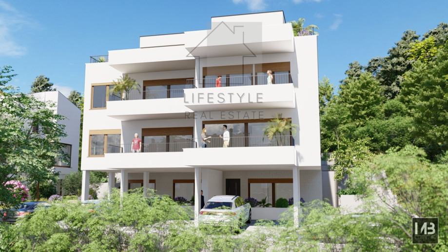 Trosobni stanovi u novogradnji zgrade na Čiovu, predio Arbanija,Trogir