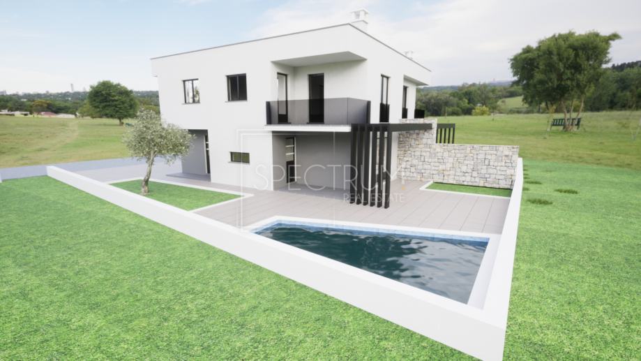 Umag okolica, moderna kuća sa bazenom (prodaja)