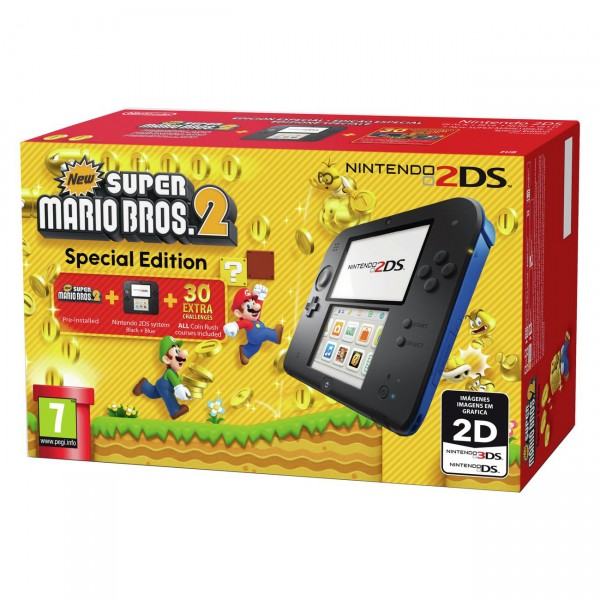 Nintendo 2DS Black/Blu+Super Mario Bros2 novo u trgovini,račun AKCIJA