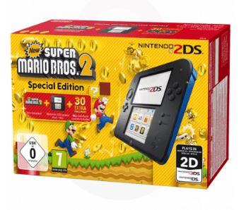 Nintendo 2DS Black/Blue 4GB + Super Mario Bros. 2,TRGOVINA,NOVO!