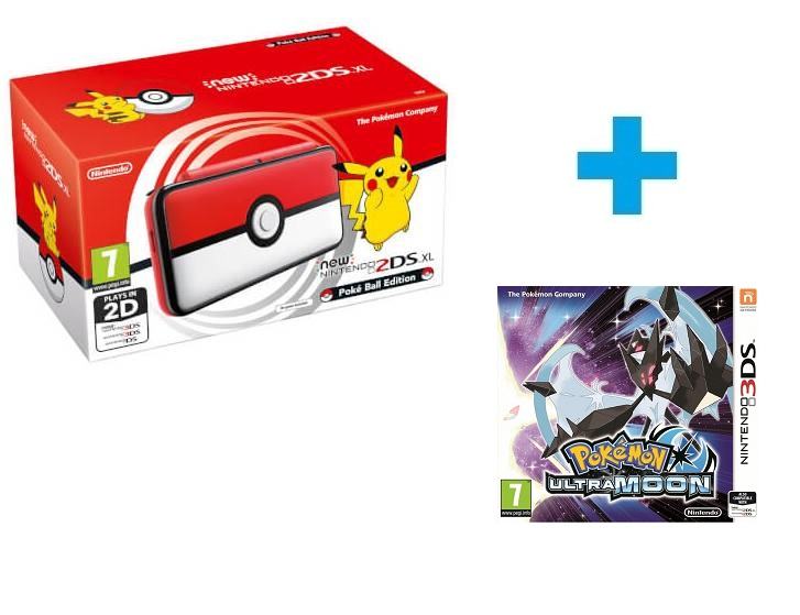 NINTENDO New 2DS XL Pokeball +Pokemon Ultra Moon,novo u trgovini,račun