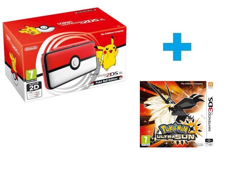 NINTENDO New 2DS XL Pokeball +Pokemon Ultra Sun,novo u trgovini,račun