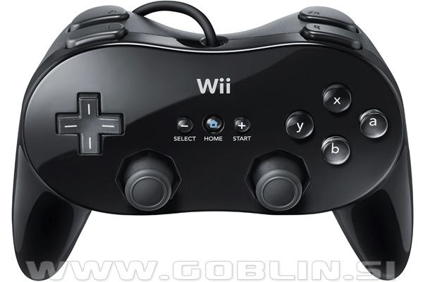 Nintendo Wii Classic Pro Controler crne boje - zamjenski (novo)