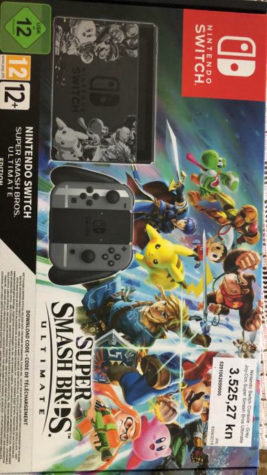 Nintendo Switch Console - Grey Joy-Con Super Smash Bros Ultimate Limit