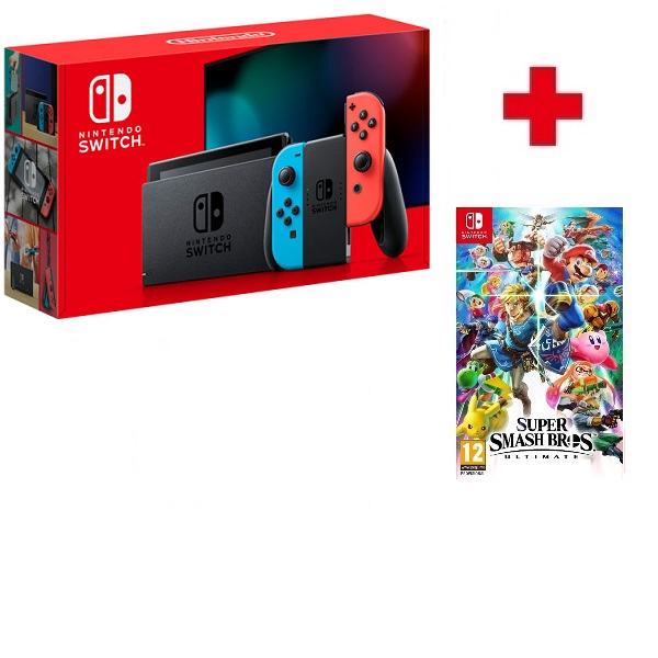 Nintendo Switch V2+Super Smash Bros Ultimate,novo u trgovini,račun