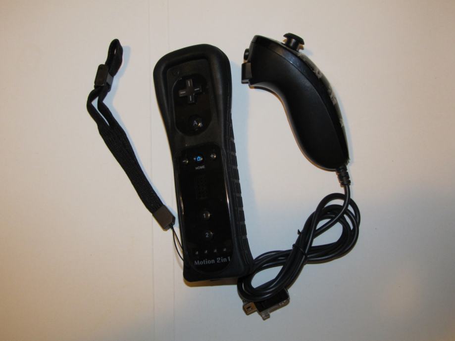 NINTENDO Wii remote i nunchuck kontroler sa motion plus crne boje