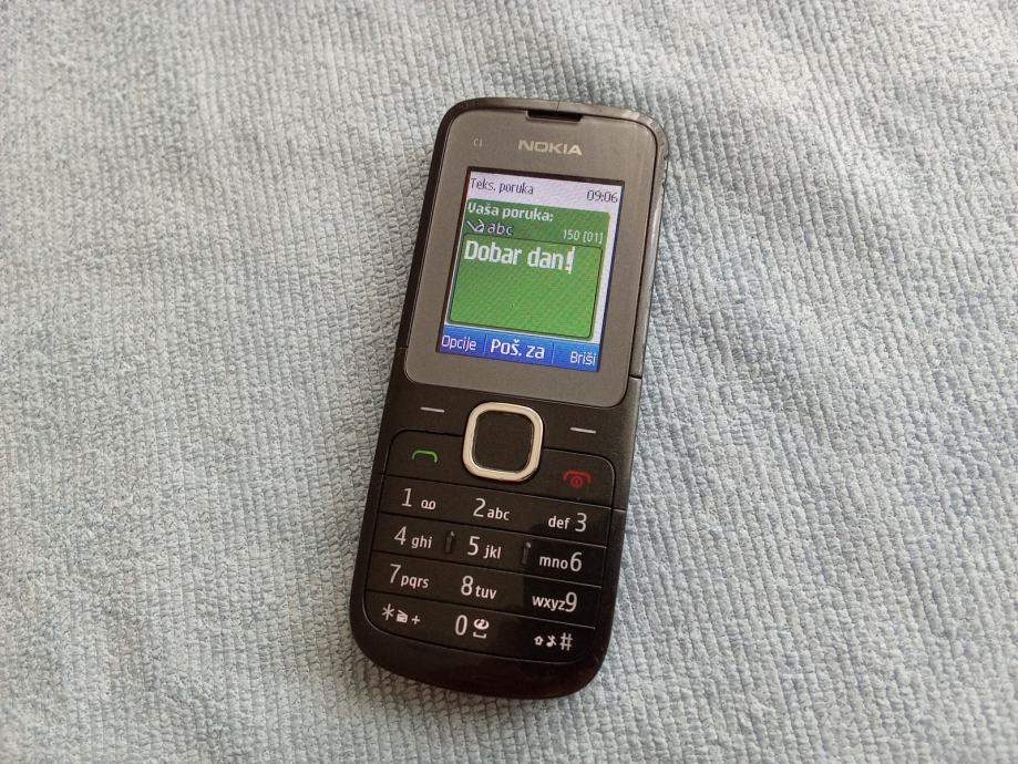 Nokia Vip NOKIA C1-01 (IZVRSNA) HR JEZIK, A1-TOMATO-VIP MREŽA, PUNJAČ