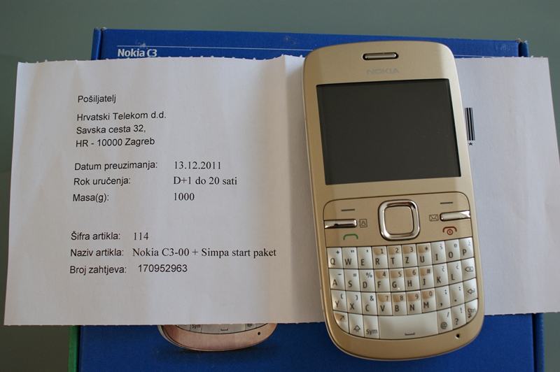 Nokia C3 00, golden white, T - mobile