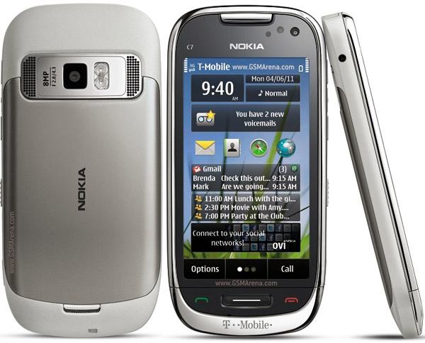 Nokia C7 Srebrna