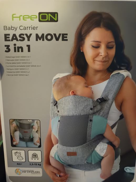 Free ON easy move in baby carrier