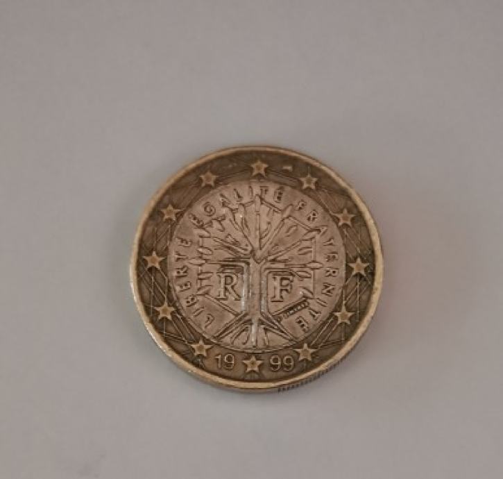Pièce De 1 Euro France 2000 - Bimétallique - Bon état - Monnaie Circulée