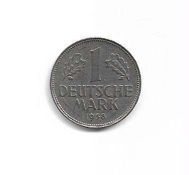 1958-G Germany 1 Mark coin
