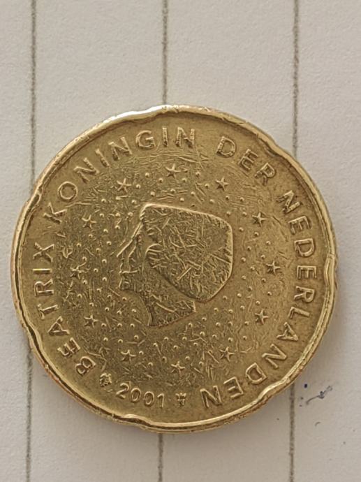 2001 20 CENT EURO coin Beatrix Koningin Der Nederlanden coin