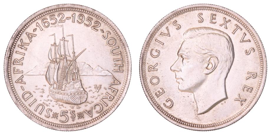 (46) JUŽNA AFRIKA 5 šilinga 1952. / Srebro /