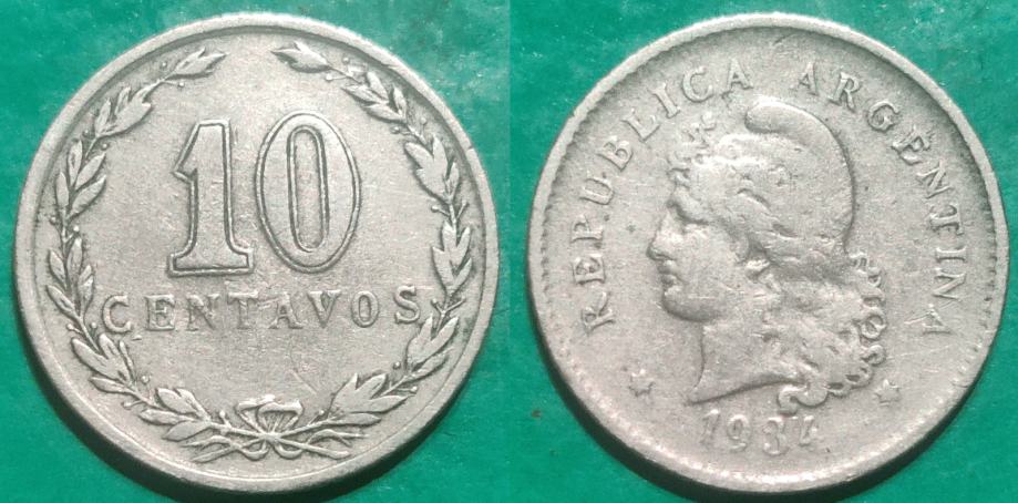 Argentina 10 centavos, 1934 ****/