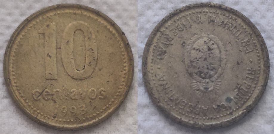 Argentina 10 centavos, 1993 **/