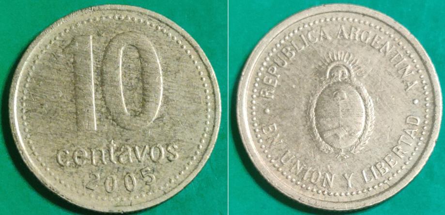 Argentina 10 centavos, 2005 ***/