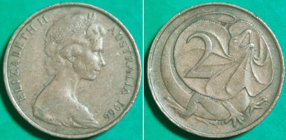 Australia 2 cents, 1966 ***/