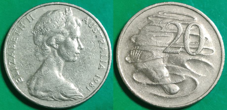 Australia 20 cents, 1981 ***/