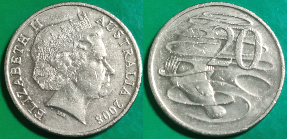 Australia 20 cents, 2008 ***/