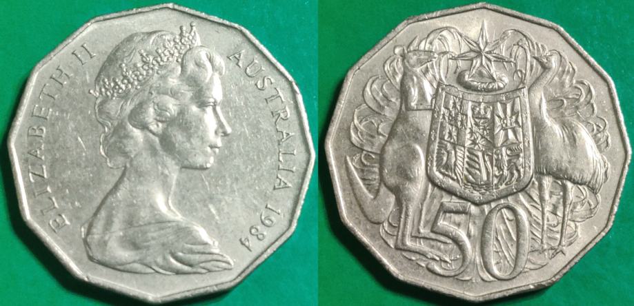 Australia 50 cents, 1984 ***/