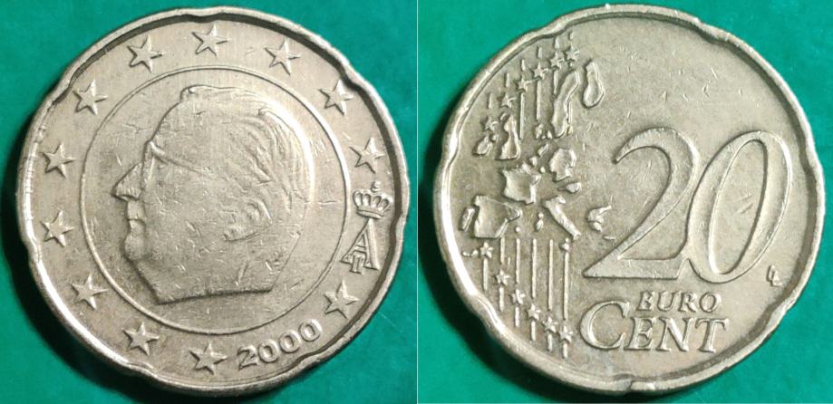 Belgium 20 euro cent, 2000 ***/
