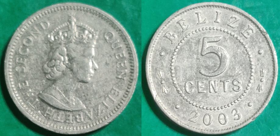Belize 5 cents, 2003 ***/