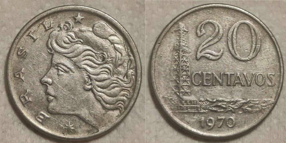 Brazil 20 centavos, 1970 ****/