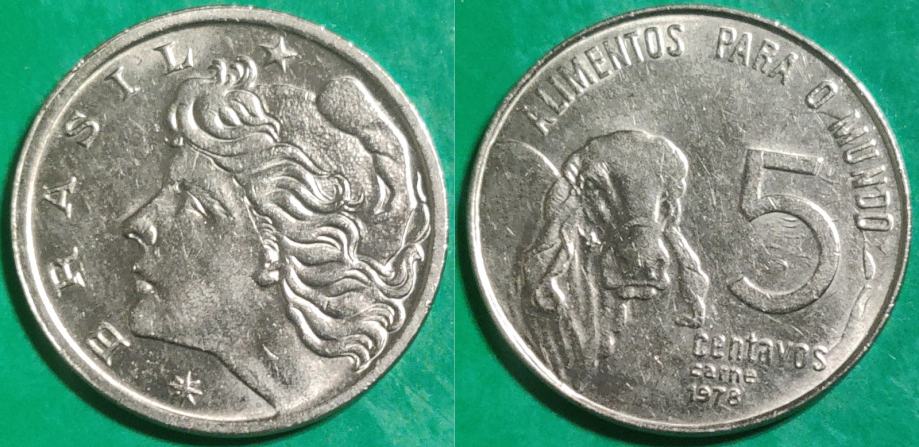 Brazil 5 centavos, 1978 FAO Series - Zebu ***/