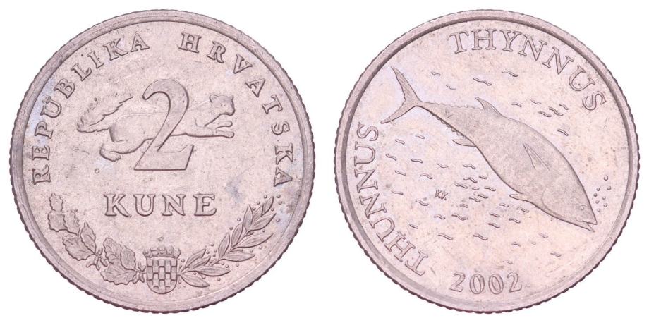 2 Kune CROATIA 2 kune 2002 / Latin text / XF (Ref.br. K-005.931)