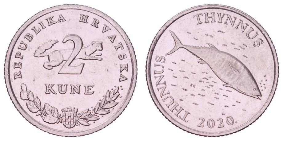 2 Kune CROATIA 2 kune 2020 / Latin text / XF+ (Ref.br. K-004.838)